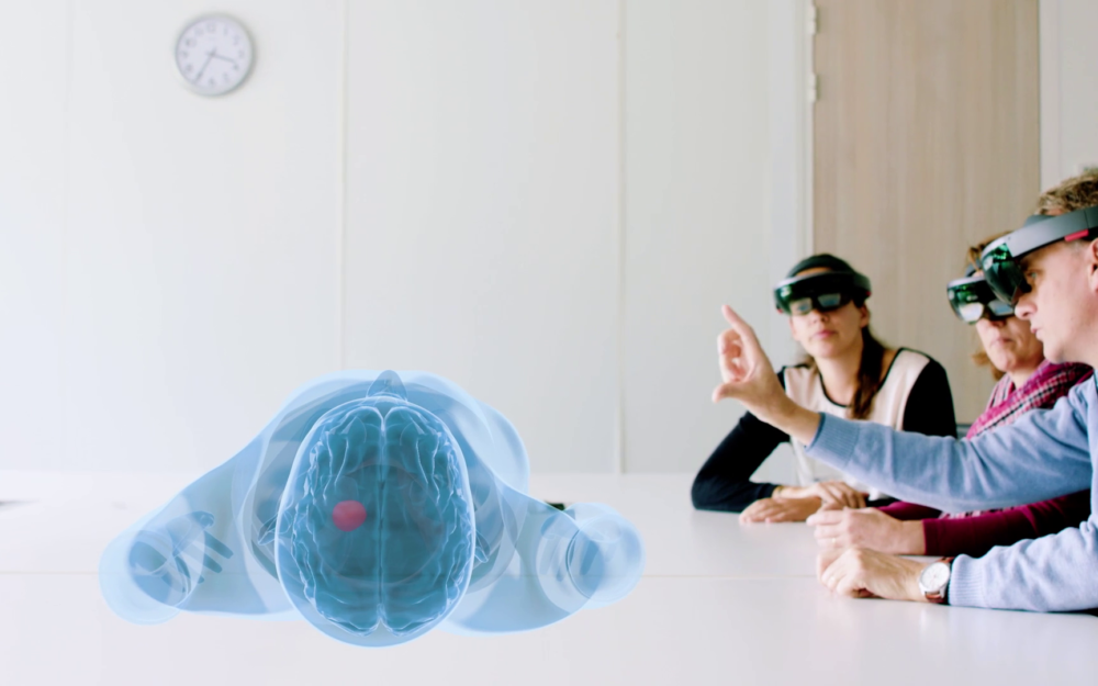 Microsoft Hololens showing Proton therapy and augmented reality